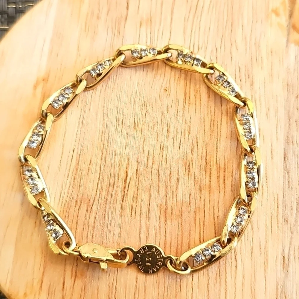 Austrian Crystal USA gold bracelet